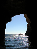 Boottocht langs grotten in Algarve