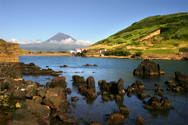 Vulkanisch landschap van de Azoren