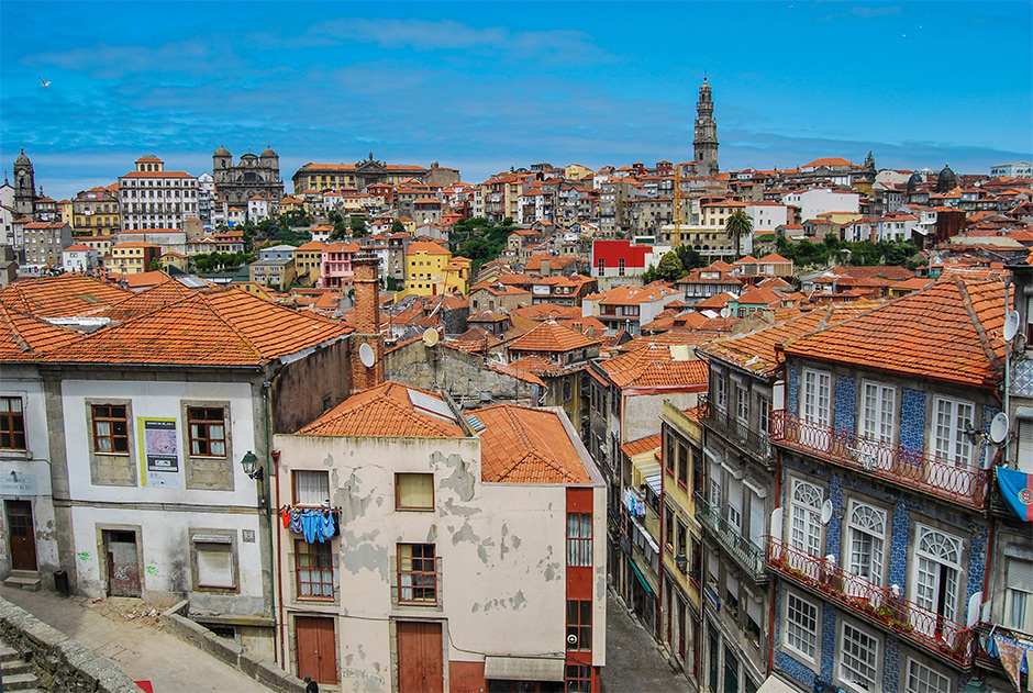 Uitzicht op de binnenstad van Porto