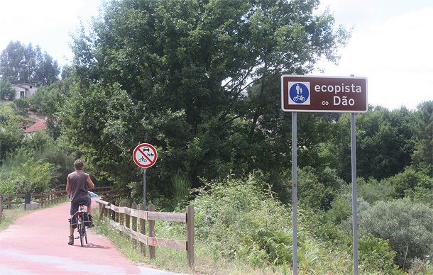 Het fietspad Ecopista do Dão is afgesloten voor gemotoriseerd verkeer