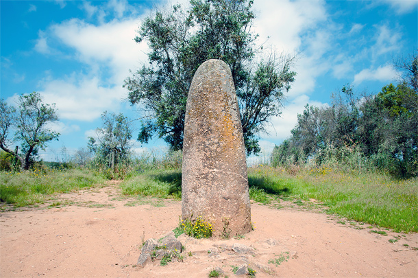 Menhir bij Cromeleque dos Almendres