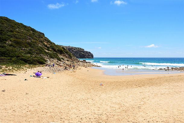 Praia do Zavial bij Vila do Bispo, Algarve