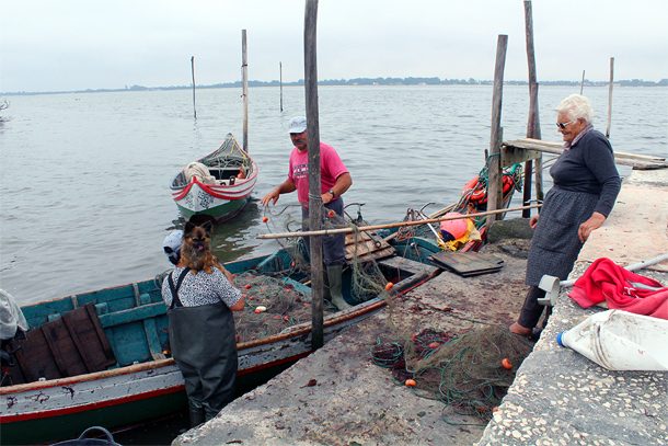 Traditionele visserij in de lagune van Aveiro