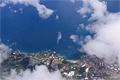 Uitzicht vliegtuig Azoren