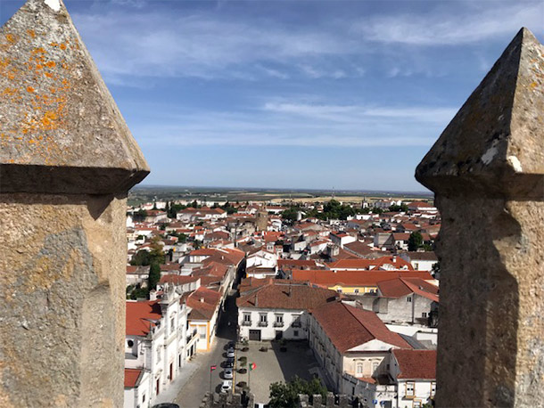 Uitzicht vanaf het kasteel