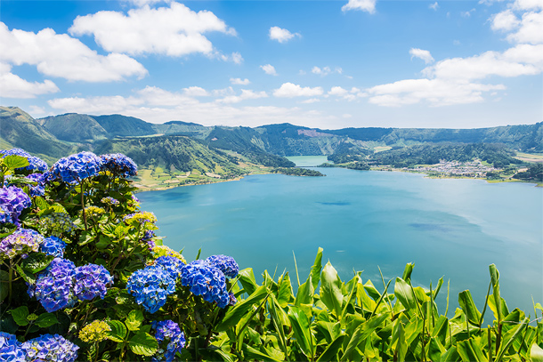 Kratermeer Caldeira das Sete Cidades op het eiland São Miguel