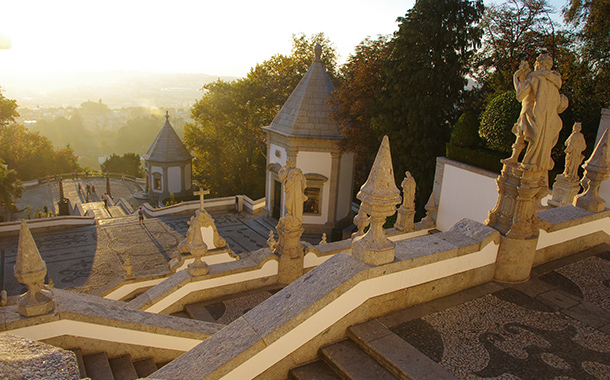 Zonsondergang bij Bom Jesus do Monte, Braga