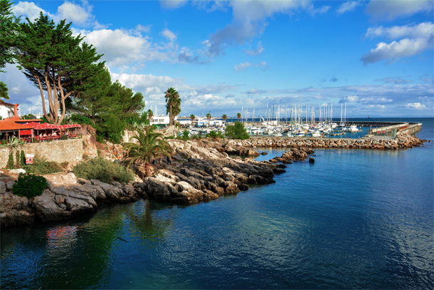 Uitzicht op de jachthaven van Cascais