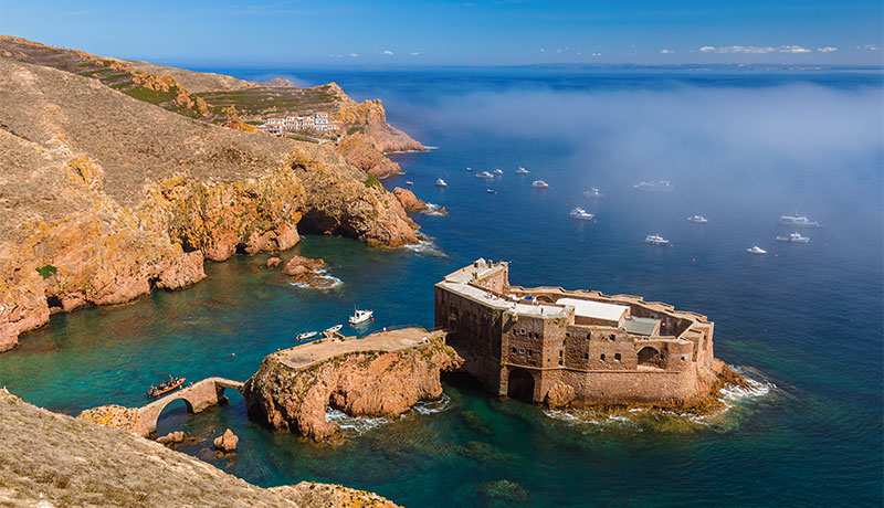 Berlenga-eiland aan de Zilverkust van Portugal