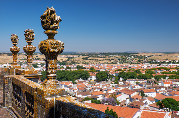 Uitzicht vanaf de kathedraal, Évora