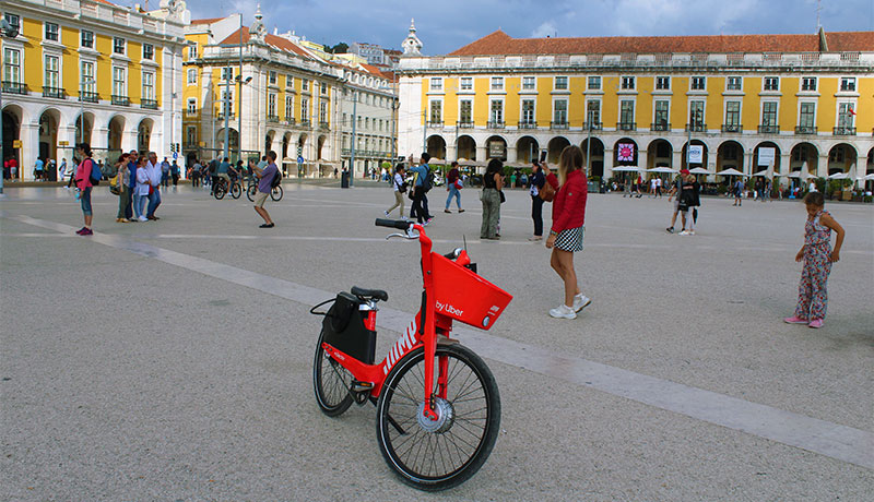 Fiets in het centrum van Portugal