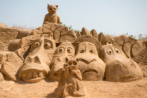 Zandsculpturenfestival in de Algarve