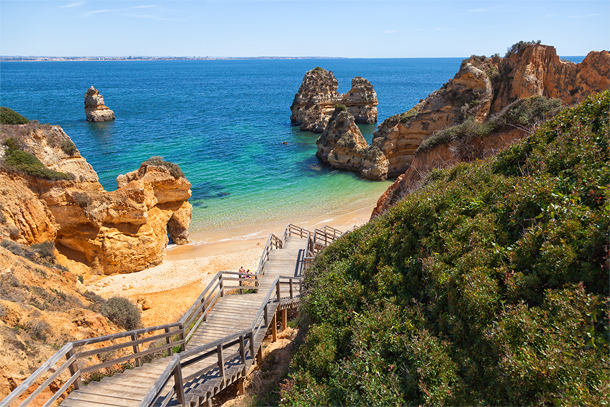 Trap naar Praia do Camilo bij Lagos, Algarve