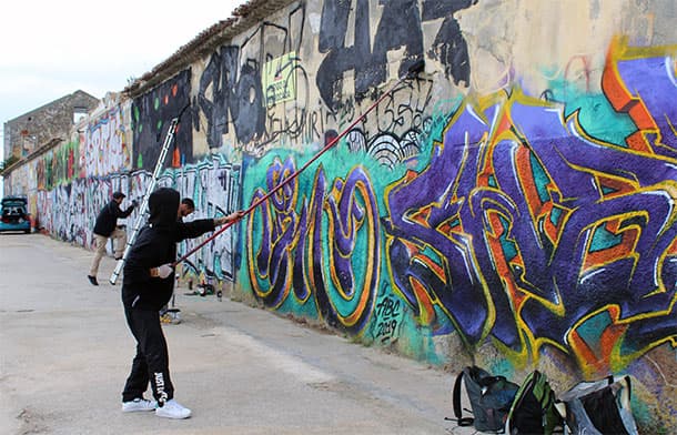 Graffiti in actie