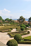 Botanische tuin in de wijk Ajuda
