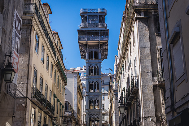 Elevador de Santa Justa, lift in Lissabon