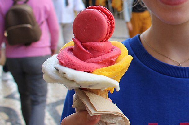 Een ijsje van Amorino, Lissabon