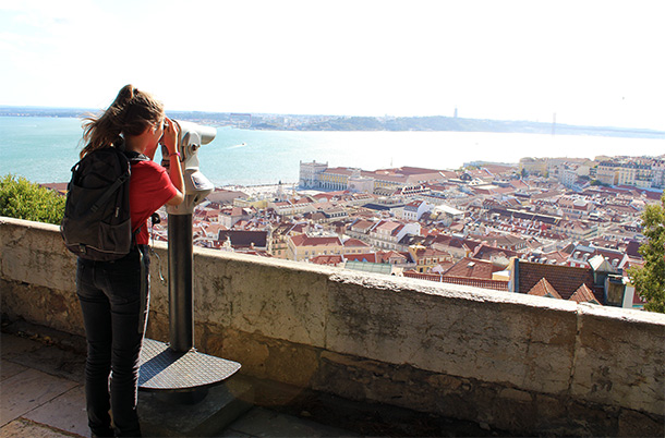 Prachtig uitzicht vanaf Castelo de São Jorge