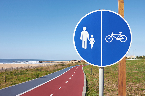 De stranden bij Porto zijn ook per fiets bereikbaar