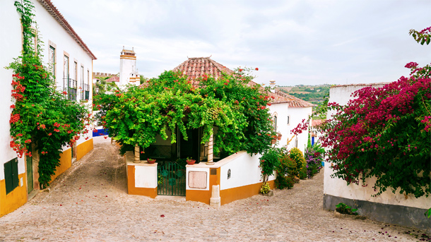 Kleurrijke huisjes in Óbidos