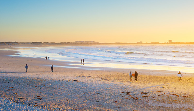 Winter op het strand in Portugal