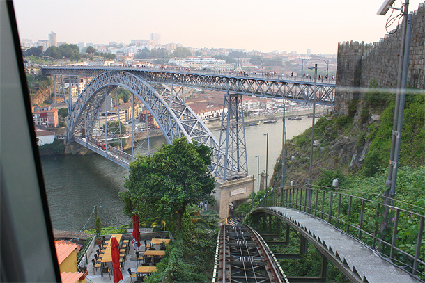 Uitzicht vanuit Funicular dos Guindais