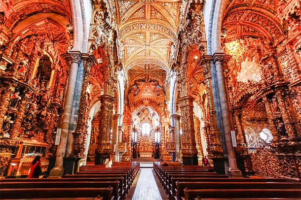 Interieur van de Igreja de São Francisco