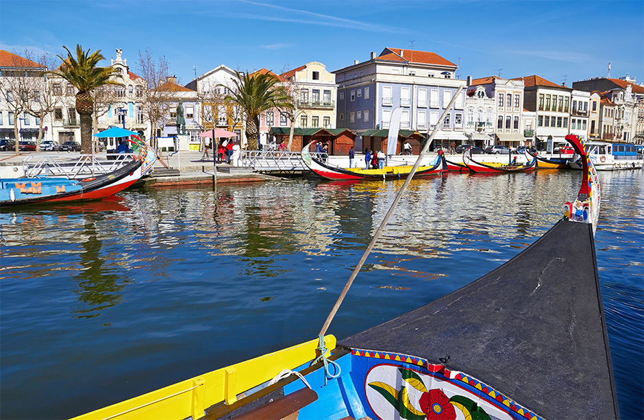 Aveiro, vrolijk gekleurde gondels