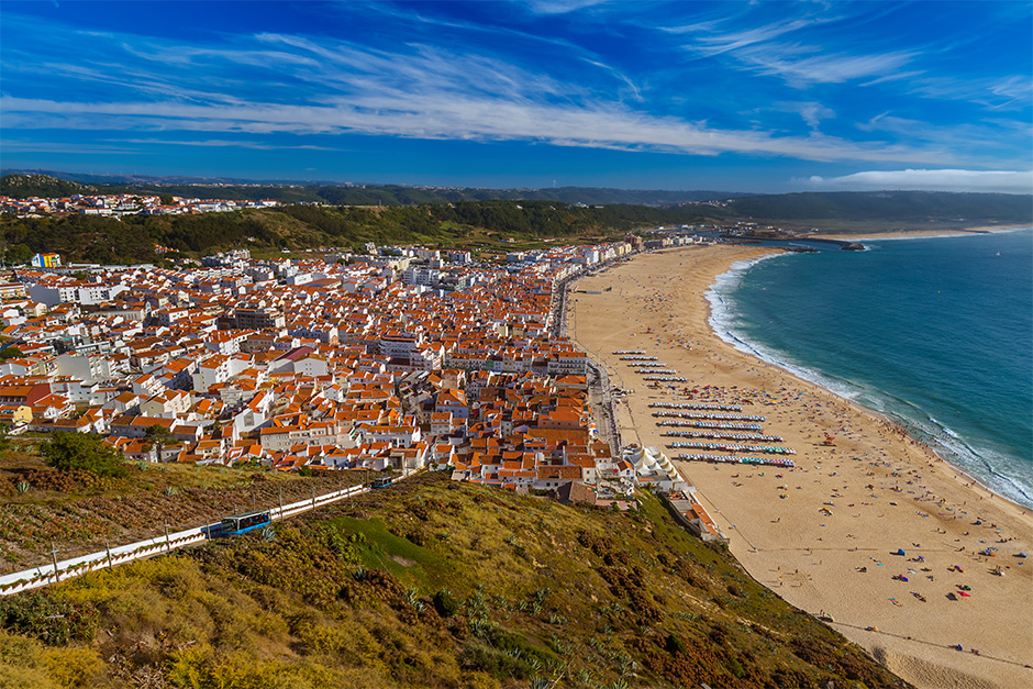 Uitzicht over Nazaré vanaf O Sítio