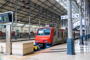 Trein in Lissabon, station Rossio