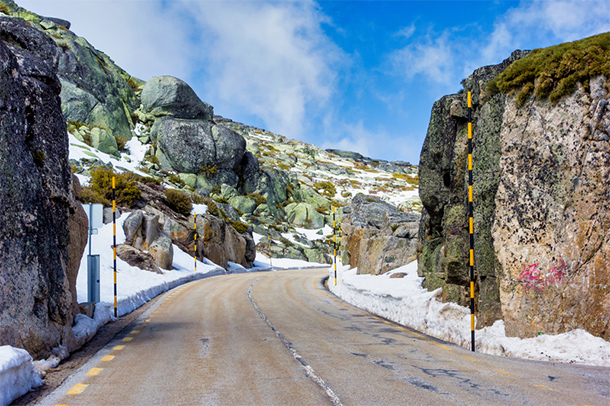 Sneeuw in de Serra da Estrela