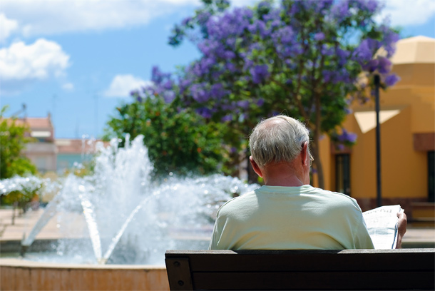 Relaxen op het stadsplein van Silves