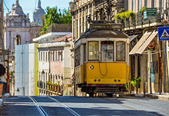 Tram in Lissabon